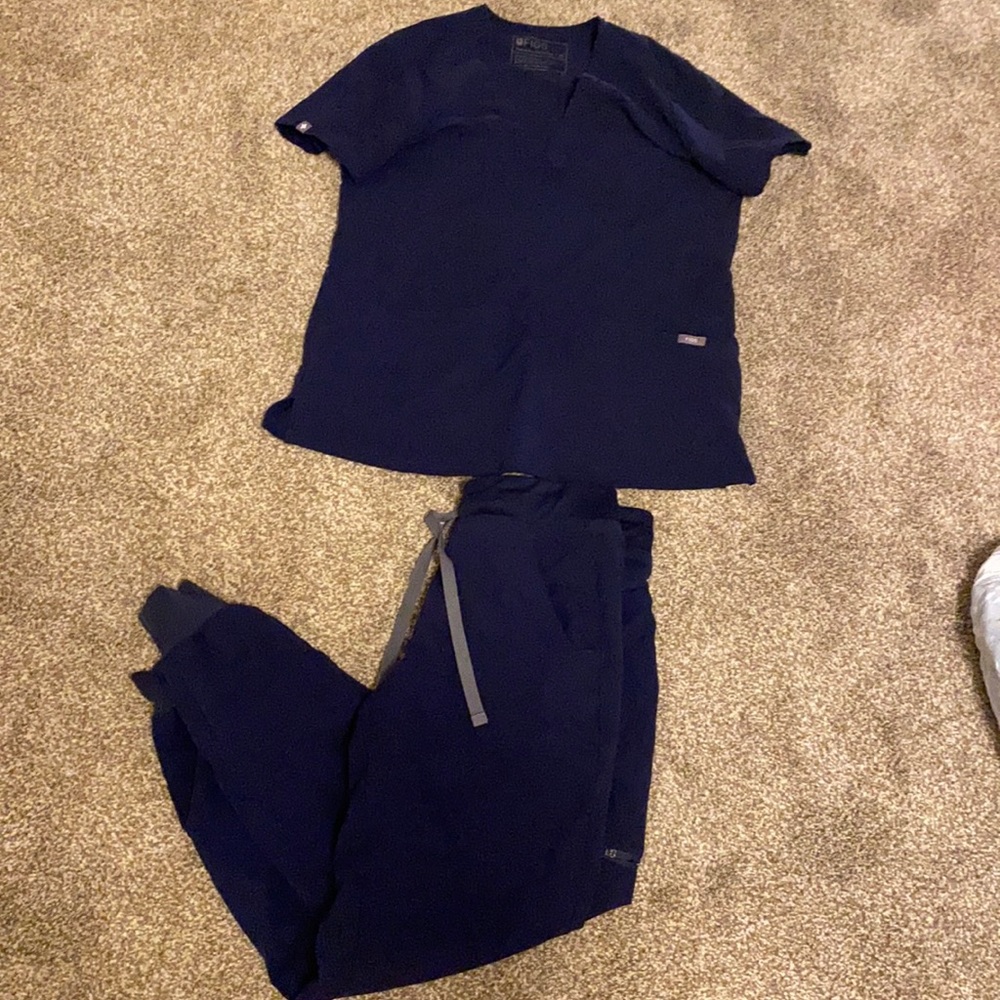 Navy Blue Figs Scrubs